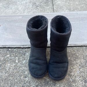 Warm Black Fuzzy Boots